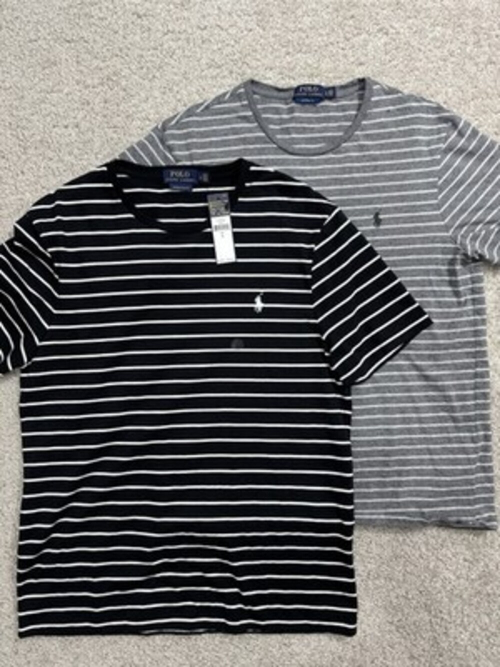 Lot Of 2 Ralph Polo Lauren Shirt Size large Black And Gray